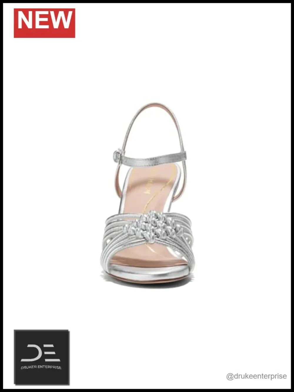 Wedge Sandals Strappy Ankle Strap 85mm Heel Vintage Knot